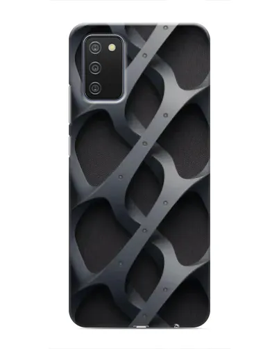 Чехол для Samsung Galaxy A02s с картинкой «Объемное серое плетение»