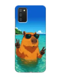 Чохол для Samsung Galaxy A02s з картинкою «Морська капібара» Чохол для Samsung Galaxy A02s з картинкою «Морська капібара»