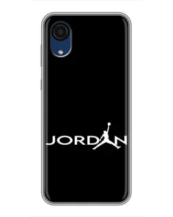 Чехол для Samsung Galaxy A03 Core с картинкой «Jordan White Logo»