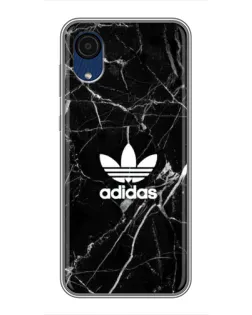 Чехол для Samsung Galaxy A03 Core с картинкой «Белый мрамор Adidas»