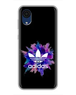 Чехол для Samsung Galaxy A03 Core с картинкой «Взрыв красок Adidas»