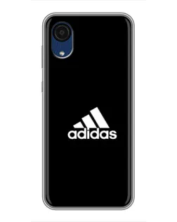 Чехол для Samsung Galaxy A03 Core с картинкой «Черная классика Adidas»