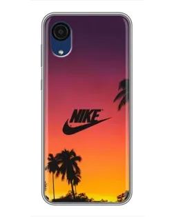 Чехол для Samsung Galaxy A03 Core с картинкой «Nike на закате солнца»
