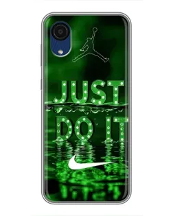 Чехол для Samsung Galaxy A03 Core с картинкой «Зеленый неоновый Nike»