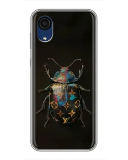 Чехол для Samsung Galaxy A03 Core с картинкой «LV — мраморный принт»
