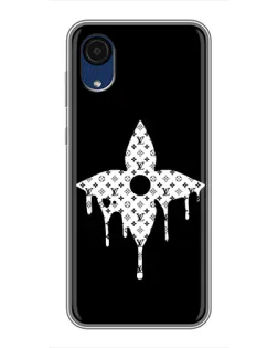 Чехол для Samsung Galaxy A03 Core с картинкой «Цветочная монограмма»
