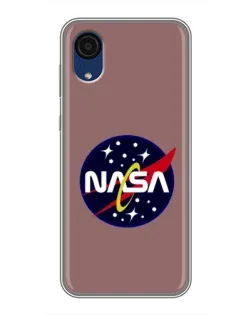 Чехол для Samsung Galaxy A03 Core с картинкой «NASA — ретро космос»