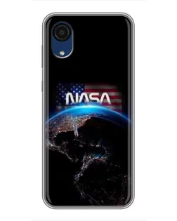 Чехол для Samsung Galaxy A03 Core с картинкой «Земля из космоса NASA»