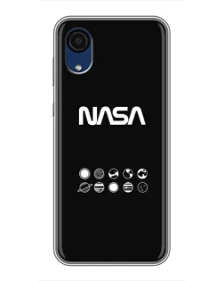 Чехол для Samsung Galaxy A03 Core с картинкой «NASA — технический принт»