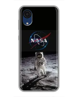Чехол для Samsung Galaxy A03 Core с картинкой «Астронавт на Луне»