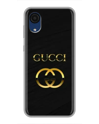 Чехол для Samsung Galaxy A03 Core с картинкой «Золотой логотип Gucci»