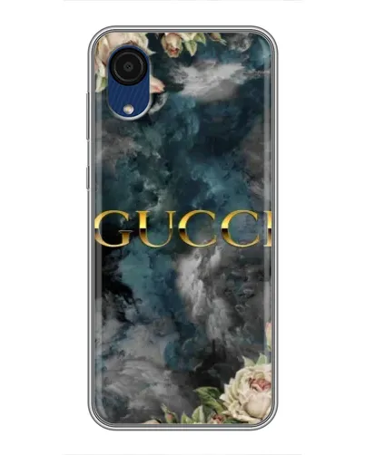 Чехол для Samsung Galaxy A03 Core с картинкой «Абстрактные цветы Gucci»