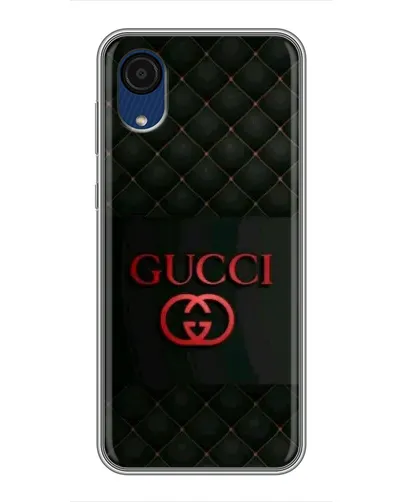 Чехол для Samsung Galaxy A03 Core с картинкой «Gucci — стеганый черный»