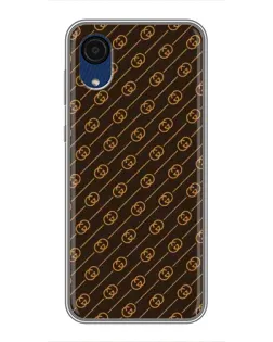 Чехол для Samsung Galaxy A03 Core с картинкой «Gucci — золотые диагонали»