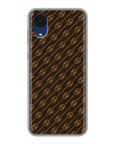 Чехол для Samsung Galaxy A03 Core с картинкой «Gucci — золотые диагонали»