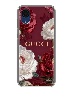 Чехол для Samsung Galaxy A03 Core с картинкой «Gucci — бордовые розы»
