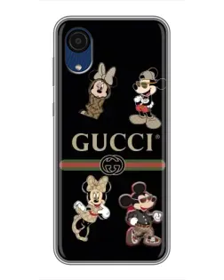 Чехол для Samsung Galaxy A03 Core с картинкой «Gucci — герои Disney и монограмма»