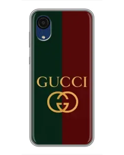 Чехол для Samsung Galaxy A03 Core с картинкой «Gucci — темно-зеленый градиент»