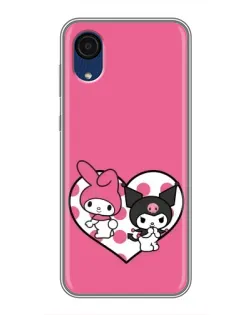 Чехол для Samsung Galaxy A03 Core с картинкой «Kuromi и My Melody»