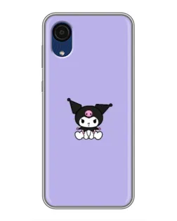 Чехол для Samsung Galaxy A03 Core с картинкой «Kuromi — фиолетовый минимализм»