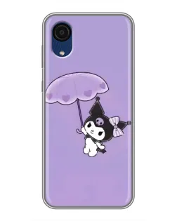 Чехол для Samsung Galaxy A03 Core с картинкой «Kuromi с зонтиком»