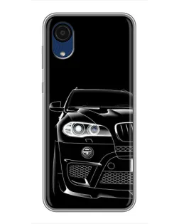 Чехол для Samsung Galaxy A03 Core с картинкой «Темный силуэт BMW»