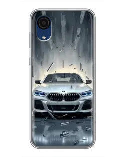 Чехол для Samsung Galaxy A03 Core с картинкой «BMW в свете фар»