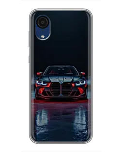 Чехол для Samsung Galaxy A03 Core с картинкой «BMW на мокрой дороге»