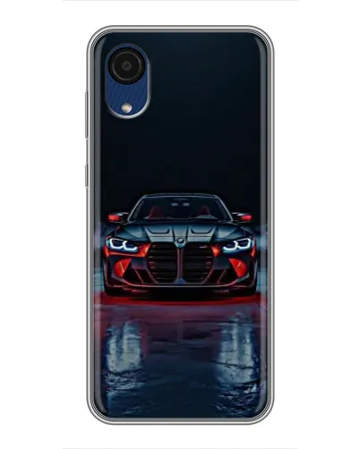 Чехол для Samsung Galaxy A03 Core с картинкой «BMW на мокрой дороге»
