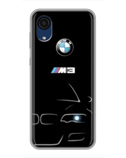Чехол для Samsung Galaxy A03 Core с картинкой «Минималистичный принт BMW M3»