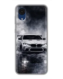 Чехол для Samsung Galaxy A03 Core с картинкой «BMW сквозь туман»