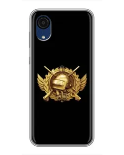 Чехол для Samsung Galaxy A03 Core с картинкой «PUBG — оранжевый градиент»