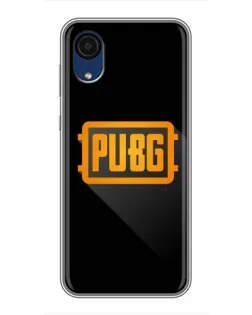 Чехол для Samsung Galaxy A03 Core с картинкой «PUBG — рамка лого»