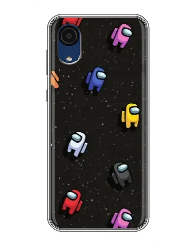 Чехол для Samsung Galaxy A03 Core с картинкой «Космический паттерн Among Us»