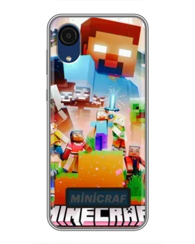 Чехол для Samsung Galaxy A03 Core с картинкой «Minecraft герои игры»