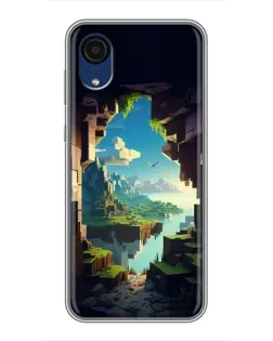 Чехол для Samsung Galaxy A03 Core с картинкой «Вид из пещеры»