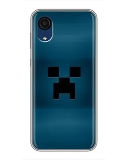 Чехол для Samsung Galaxy A03 Core с картинкой «Крипер текстура»