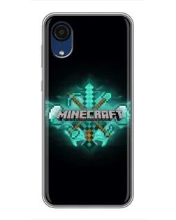 Чехол для Samsung Galaxy A03 Core с картинкой «Minecraft Diamond лого»
