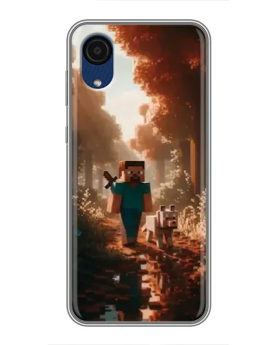 Чехол для Samsung Galaxy A03 Core с картинкой «Стив в лесу»