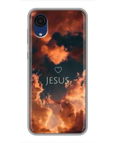 Чехол для Samsung Galaxy A03 Core с картинкой «Сияние Имени Jesus»
