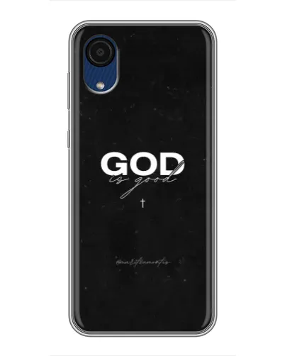 Чехол для Samsung Galaxy A03 Core с картинкой «GOD — Бог над всем»
