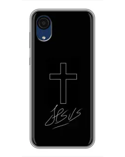 Чохол для Samsung Galaxy A03 Core з картинкою «Графічний хрест Jesus»