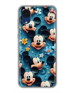 Чехол для Samsung Galaxy A03 Core с картинкой «Паттерн Микки и Минни»