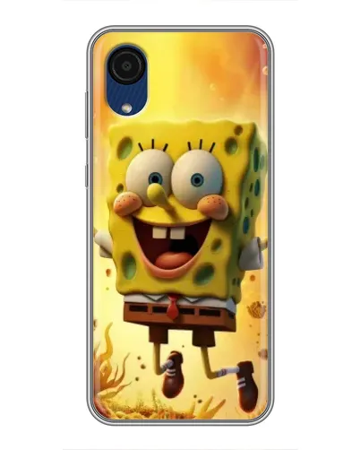 Чехол для Samsung Galaxy A03 Core с картинкой «Губка Боб прыгает»