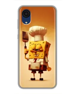 Чехол для Samsung Galaxy A03 Core с картинкой «Губка Боб повар»