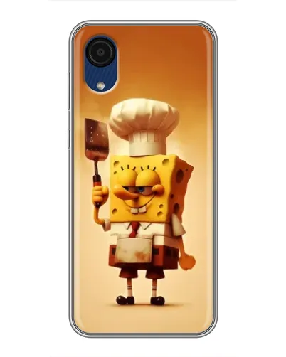 Чехол для Samsung Galaxy A03 Core с картинкой «Губка Боб повар»