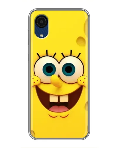 Чехол для Samsung Galaxy A03 Core с картинкой «Губка Боб улыбка»