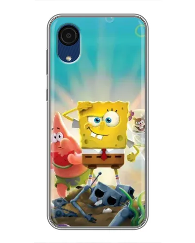 Чехол для Samsung Galaxy A03 Core с картинкой «Спанч Боб победитель»