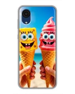 Чехол для Samsung Galaxy A03 Core с картинкой «Спанч Боб мороженое»
