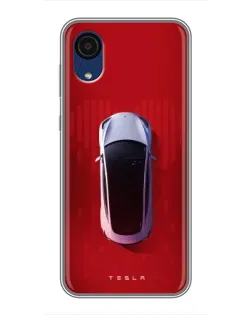 Чехол для Samsung Galaxy A03 Core с картинкой «Tesla Top View»